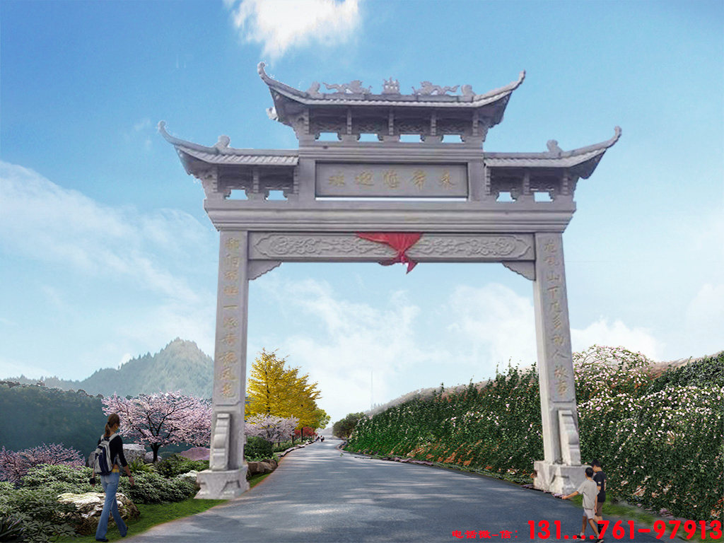 现代农村牌坊图片大全_不锈钢牌坊图片大全_村门牌坊图片大全